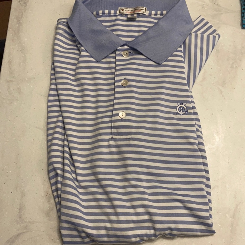 Peter Millar gold shirt